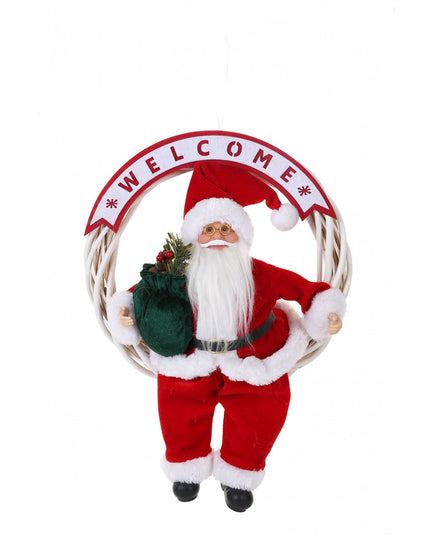 Jucarie decorativa, Mos Craciun, x , grosime , lana, tesatura de plus, poliester, interior/exterior