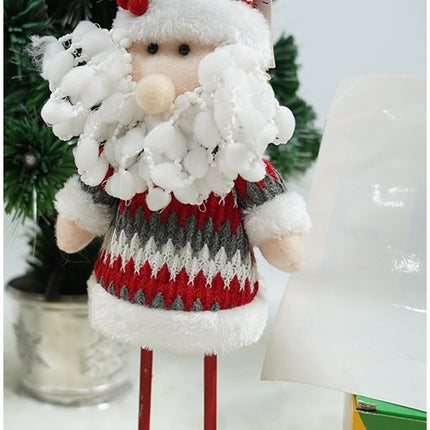 Jucarie decorativa, Mos Craciun,lana, tesatura de plus, poliester, interior/exterior