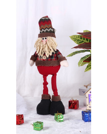 Jucarie decorativa, Mos Craciun,lana, tesatura de plus, poliester, interior/exterior