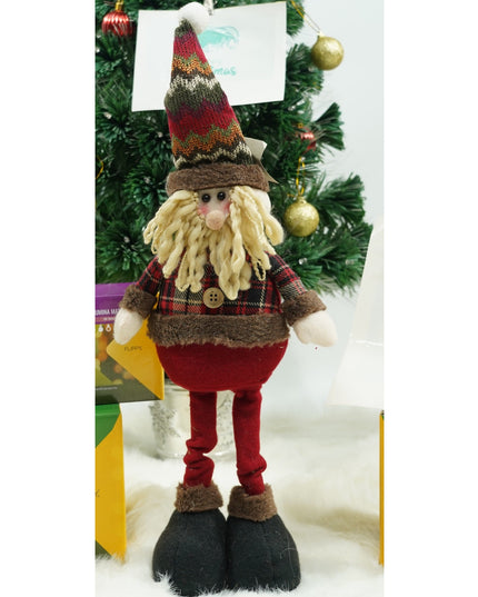 Jucarie decorativa, Mos Craciun,lana, tesatura de plus, poliester, interior/exterior