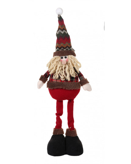 Jucarie decorativa, Mos Craciun,lana, tesatura de plus, poliester, interior/exterior