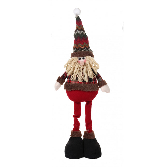 Jucarie decorativa, Mos Craciun,lana, tesatura de plus, poliester, interior/exterior