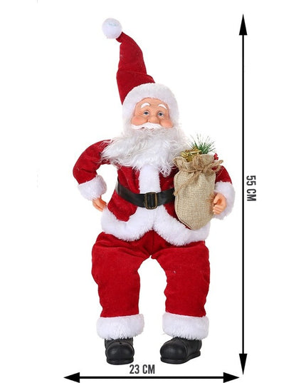 Jucarie decorativa, Mos Craciun, x , grosime , lana, tesatura de plus, poliester, interior/exterior