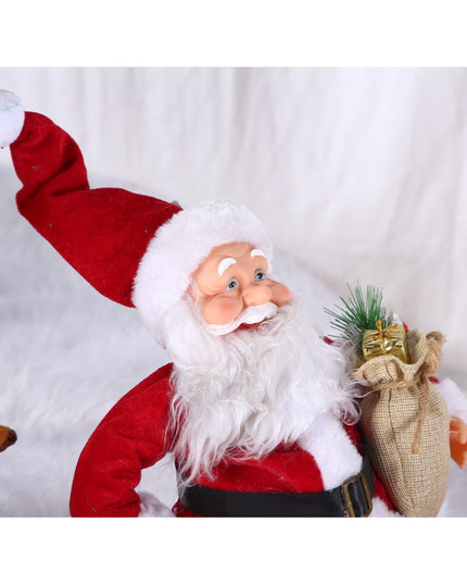 Jucarie decorativa, Mos Craciun, x , grosime , lana, tesatura de plus, poliester, interior/exterior