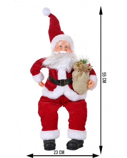 Jucarie decorativa, Mos Craciun, x , grosime , lana, tesatura de plus, poliester, interior/exterior