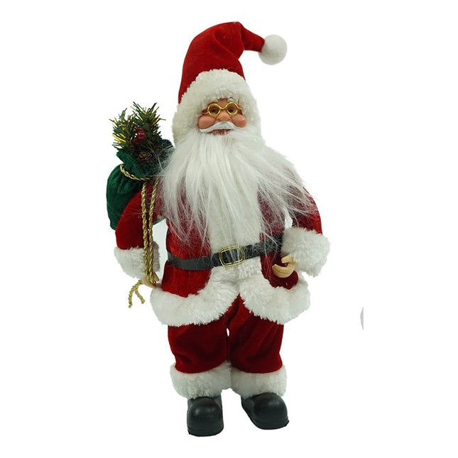 Jucarie decorativa, Mos Craciun , standard, lana, tesatura de plus, poliester, inaltime, interior/exterior