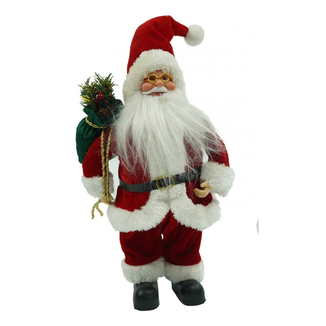 Jucarie decorativa, Mos Craciun , standard, lana, tesatura de plus, poliester, inaltime, interior/exterior