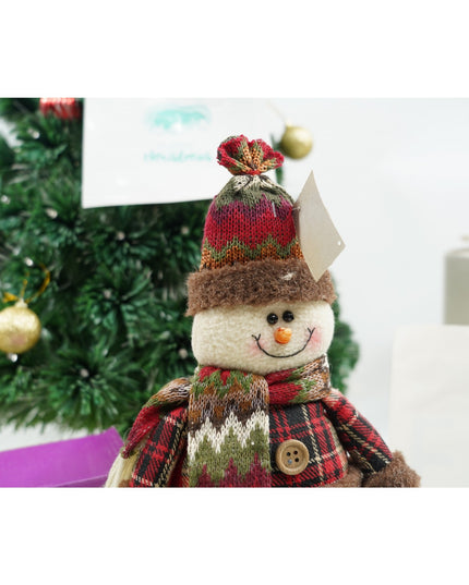 Jucarie decorativa, Om de zapada,lana, tesatura de plus, poliester, interior/exterior