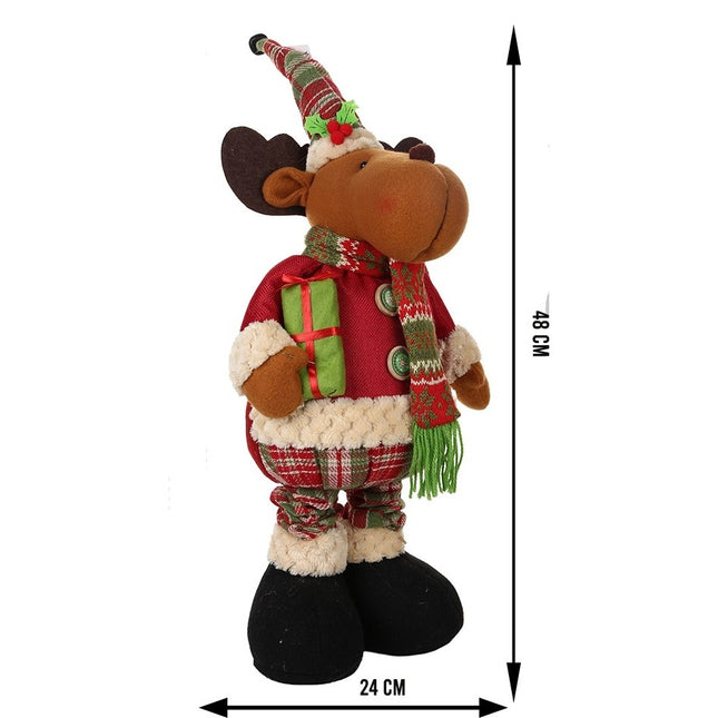 Jucarie decorativa, Ren, inaltime , cu extensie pana la , latime , lana, tesatura de plus, poliester, interior/exterior