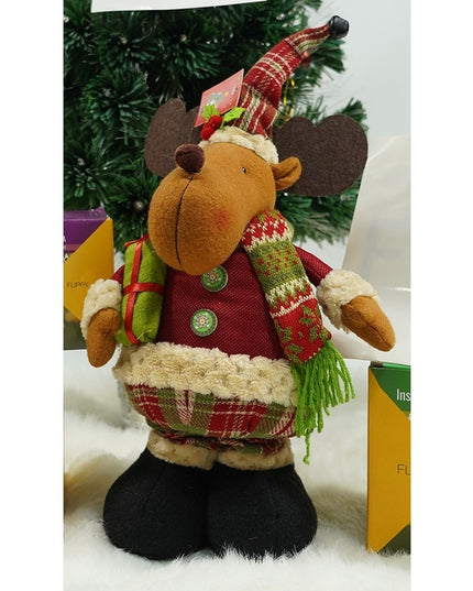 Jucarie decorativa, Ren, inaltime , cu extensie pana la , latime , lana, tesatura de plus, poliester, interior/exterior