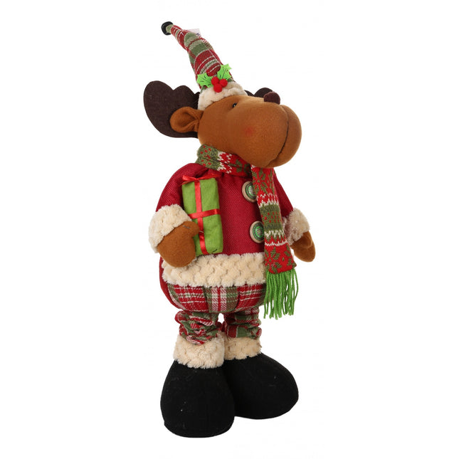 Jucarie decorativa, Ren, inaltime , cu extensie pana la , latime , lana, tesatura de plus, poliester, interior/exterior