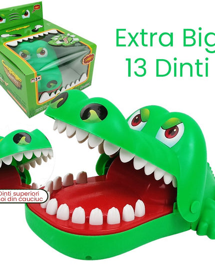 Jucarie interactiva Crocodil Dentist, Joc de Grup/Familie, 13 Dinti, Extra Big 21 x 14.5 x 11 cm