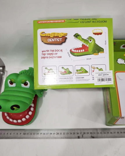 Jucarie interactiva Crocodil Dentist, Joc de Grup/Familie, 13 Dinti, Extra Big 21 x 14.5 x 11 cm