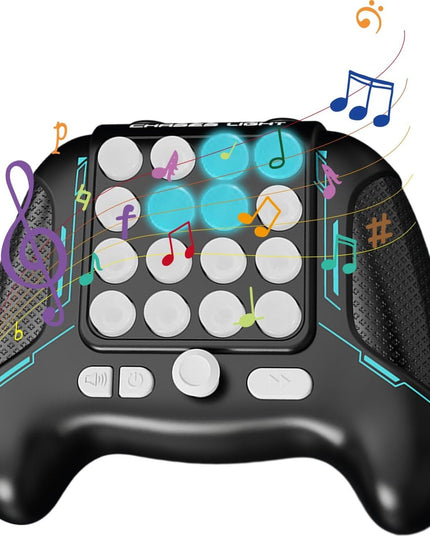 Jucarie Interactiva Pop It, Tip Consola, Anti-Stres, 5 Moduri de Joc, din ABS si Silicon, +3 Ani, Sunete si Lumini Model Controller