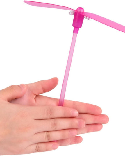 Set 4 Jucarii Libelula Zburatoare, Distractive pentru Copii, Aruncatoare Manuale din Plastic, cu Lumini