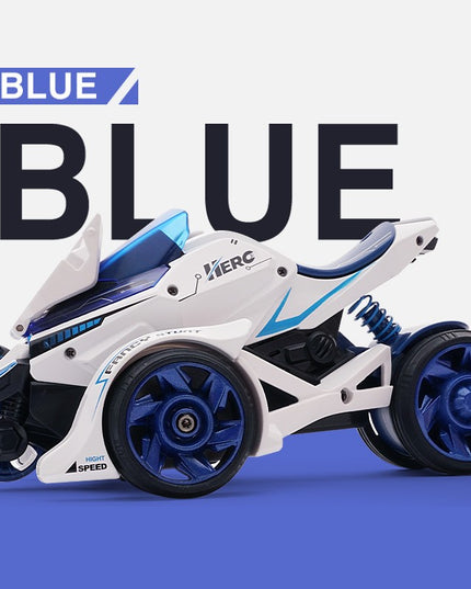 Jucarie pentru copii, masina cu extensie de motocicleta 2 in 1, albastra