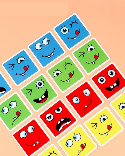 Jucarie Pentru Copii Montessori Cub din Lemn, Asamblare Fete, 64 de Carti Distractive, pentru Baieti si Fete, Varsta +3 ani, Educativ, Cutie