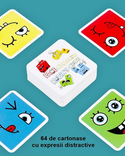 Jucarie Pentru Copii Montessori Cub din Lemn, Asamblare Fete, 64 de Carti Distractive, pentru Baieti si Fete, Varsta +3 ani, Educativ, Cutie