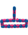 Roz / Jucarie Senzoriala Antistres, Flippy, Fidget Toys, Puzzle de Imbinat Tip Sarpe, 24 Piese, +3 Ani, Albastru/Roz