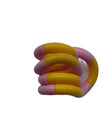 Roz / Jucarie Senzoriala Antistres, Flippy, Fidget Twist, cu Miscari Infinite de Decompresie, 2 Culori, Galben/Roz, + 3 ani