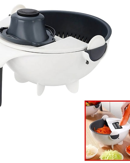 Tocator Multifunctional, Lame Otel Inoxidabil, cu Suport Scurgere, Maner, Protectie Mana