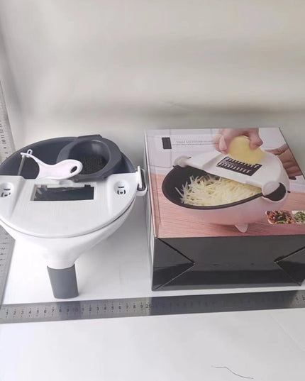 Tocator Multifunctional, Lame Otel Inoxidabil, cu Suport Scurgere, Maner, Protectie Mana