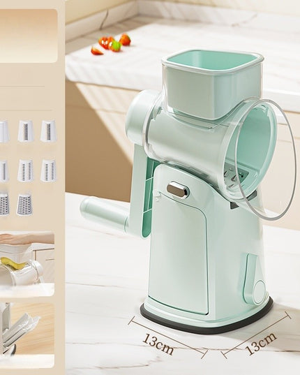 Razatoare Manuala, Rotativa cu Manivela, 10 Lame Interschimbabile, Anti-Stropire