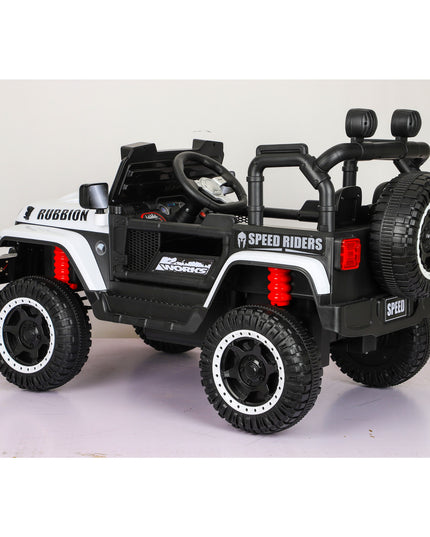 Masina Electrica pentru Copii, Off-Road, Conectare Bluetooth, telecomanda, Tractiune Spate, Lumina Intermitenta, Baterie 12V 7Ah, 120 x 63 x 68cm