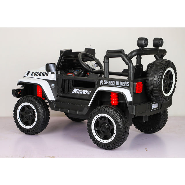 Masina Electrica pentru Copii, Off-Road, Conectare Bluetooth, telecomanda, Tractiune Spate, Lumina Intermitenta, Baterie 12V 7Ah, 120 x 63 x 68cm