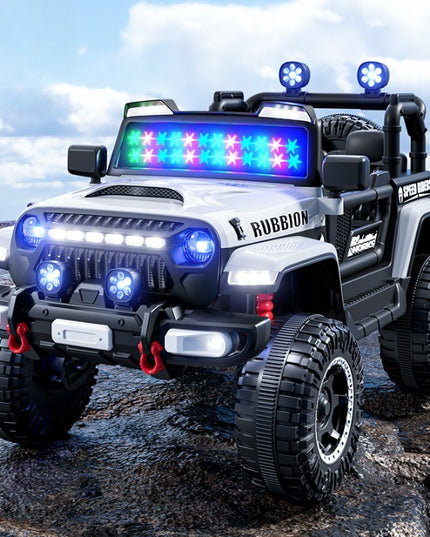 Masina Electrica pentru Copii, Off-Road, Conectare Bluetooth, telecomanda, Tractiune Spate, Lumina Intermitenta, Baterie 12V 7Ah, 120 x 63 x 68cm