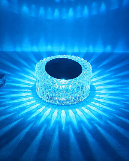 Lampa LED RGB 16, 3 Nivele de Intensitate, Incarcare USB, 3W, Cristal Acrilic,Telecomanda