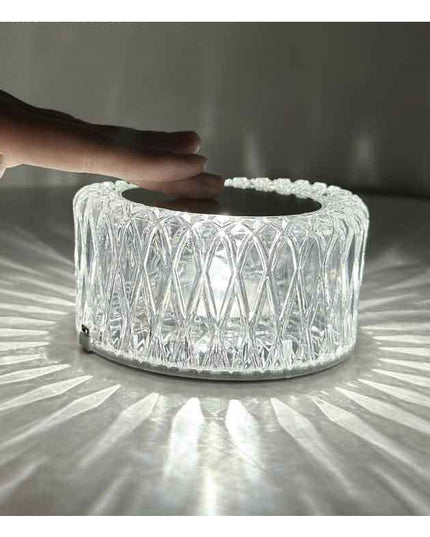 Lampa LED RGB 16, 3 Nivele de Intensitate, Incarcare USB, 3W, Cristal Acrilic,Telecomanda