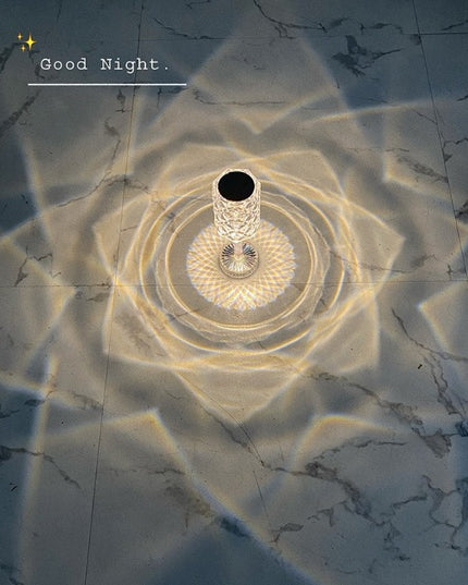 Lampa de birou pe LED RGB 16, dimmer tactil, 3 nivele de intensitate, incarcare USB, 3W, Cristal Acrilic,cu telecomanda, forma veioza