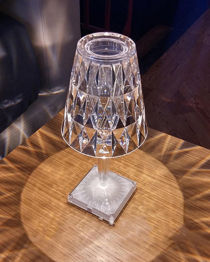 Lampa de birou pe LED RGB 16, dimmer tactil, 3 nivele de intensitate, incarcare USB, 3W, Cristal Acrilic,cu telecomanda