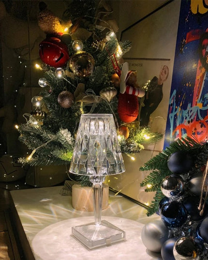 Lampa de birou pe LED RGB 16, dimmer tactil, 3 nivele de intensitate, incarcare USB, 3W, Cristal Acrilic,cu telecomanda