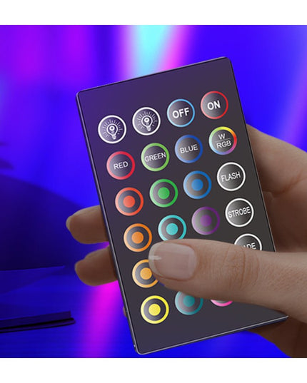 Lampa de Birou, RGB Colorat, 14 LED, Putere 5V, Telecomanda cu 24 de Taste, Cablu USB