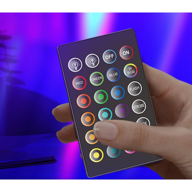 Lampa de Birou, RGB Colorat, 14 LED, Putere 5V, Telecomanda cu 24 de Taste, Cablu USB
