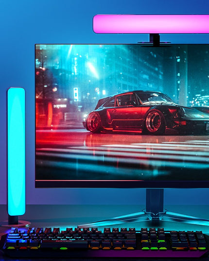 Lampa de Birou, RGB Colorat, 14 LED, Putere 5V, Telecomanda cu 24 de Taste, Cablu USB