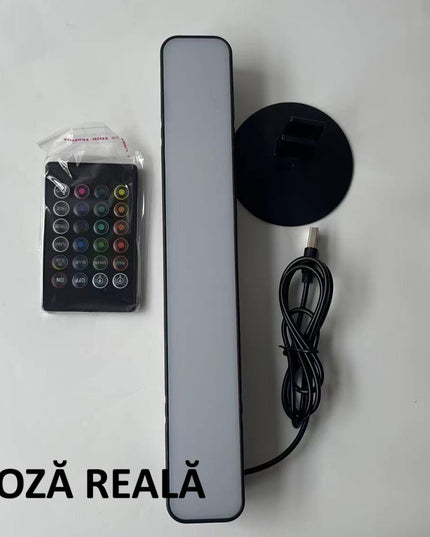 Lampa de Birou, RGB Colorat, 14 LED, Putere 5V, Telecomanda cu 24 de Taste, Cablu USB