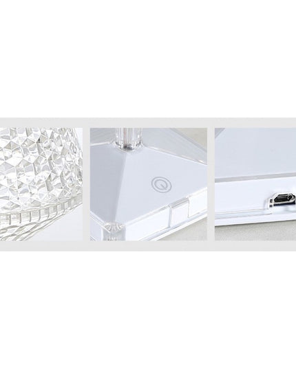 Lampa de birou pe LED RGB 16, dimmer tactil, 3 nivele de intensitate, incarcare USB, 3W, Cristal Acrilic, cu telecomanda, forma pahar