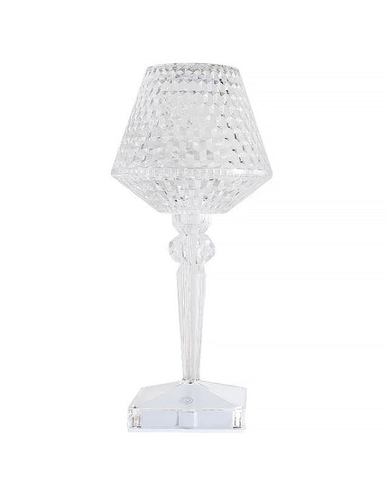 Lampa de birou pe LED RGB 16, dimmer tactil, 3 nivele de intensitate, incarcare USB, 3W, Cristal Acrilic, cu telecomanda, forma pahar