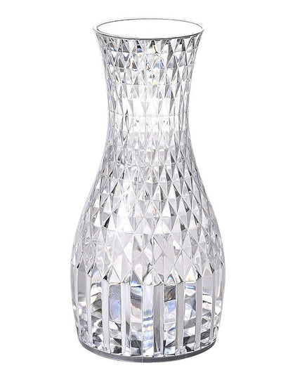 Lampa de birou pe LED RGB 16, dimmer tactil, 3 nivele de intensitate, incarcare USB, 3W, Cristal Acrilic,cu telecomanda, forma vaza