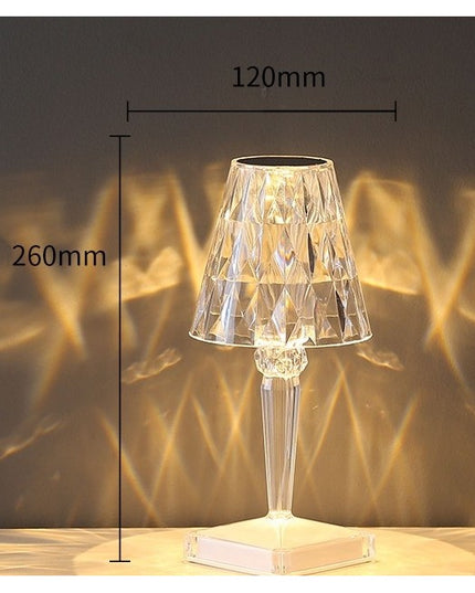 Lampa de birou pe LED RGB 16, dimmer tactil, 3 nivele de intensitate, incarcare USB, 3W, Cristal Acrilic,cu telecomanda