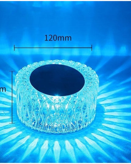 Lampa LED RGB 16, 3 Nivele de Intensitate, Incarcare USB, 3W, Cristal Acrilic,Telecomanda