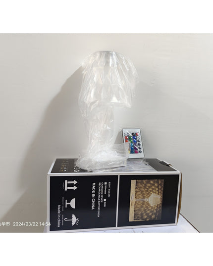 Lampa de birou pe LED RGB 16, dimmer tactil, 3 nivele de intensitate, incarcare USB, 3W, Cristal Acrilic,cu telecomanda