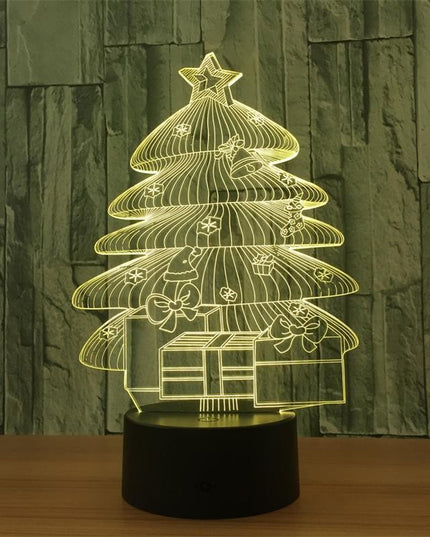 Lampa de Craciun 3D Model cu Baterii/USB Bradut