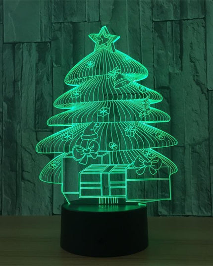 Lampa de Craciun 3D Model cu Baterii/USB Bradut