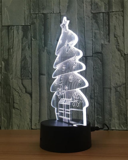 Lampa de Craciun 3D Model cu Baterii/USB Bradut