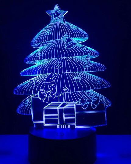 Lampa de Craciun 3D Model cu Baterii/USB Bradut