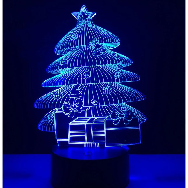 Lampa de Craciun 3D Model cu Baterii/USB Bradut
